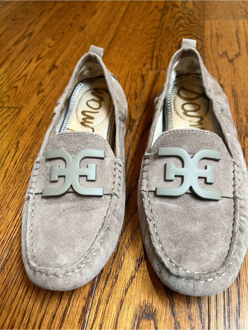 Sam Edelman Suede Moccasin Loafers in Light Taupe
